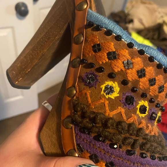 Miu Miu Multicolor Embellished Mules - Picture 6 of 8